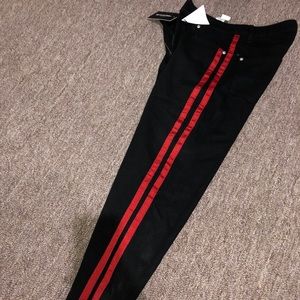 Black and red Mom jeans, brand new never worn.